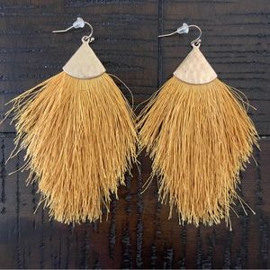 BaubleBar gold fringe earrings
